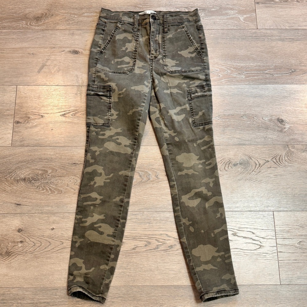 Mudd Womens Size 7 Camo High Rise Utility Jeggings FLX Stretch Skinny Pants
